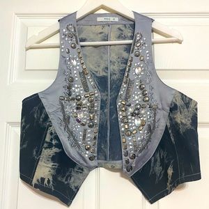 Vintage denim cropped Vest